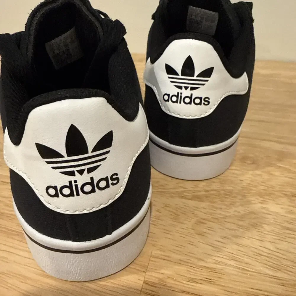 Adidas Campus Kids Black White Sneakers Size 4Y US 4 EU 36 Classic Skate Shoes